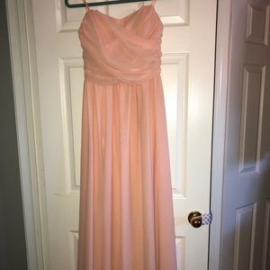Peach/blush Lulu’s bridesmaids/prom dress